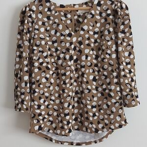 Melloday Printed Puff Sleeve Top Size Small